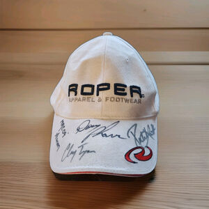 Roper Baseball Cap Apparel Footwear Hat Embroidered Logo Unknown Autographs